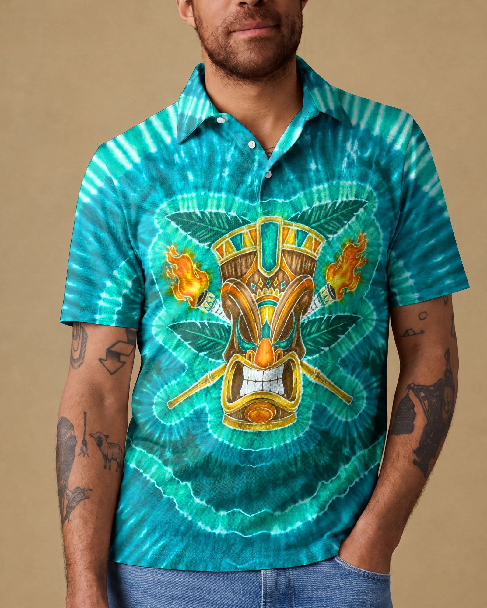 TROPICAL TIKI BURST ALL OVER PRINT  - TLNO2506261
