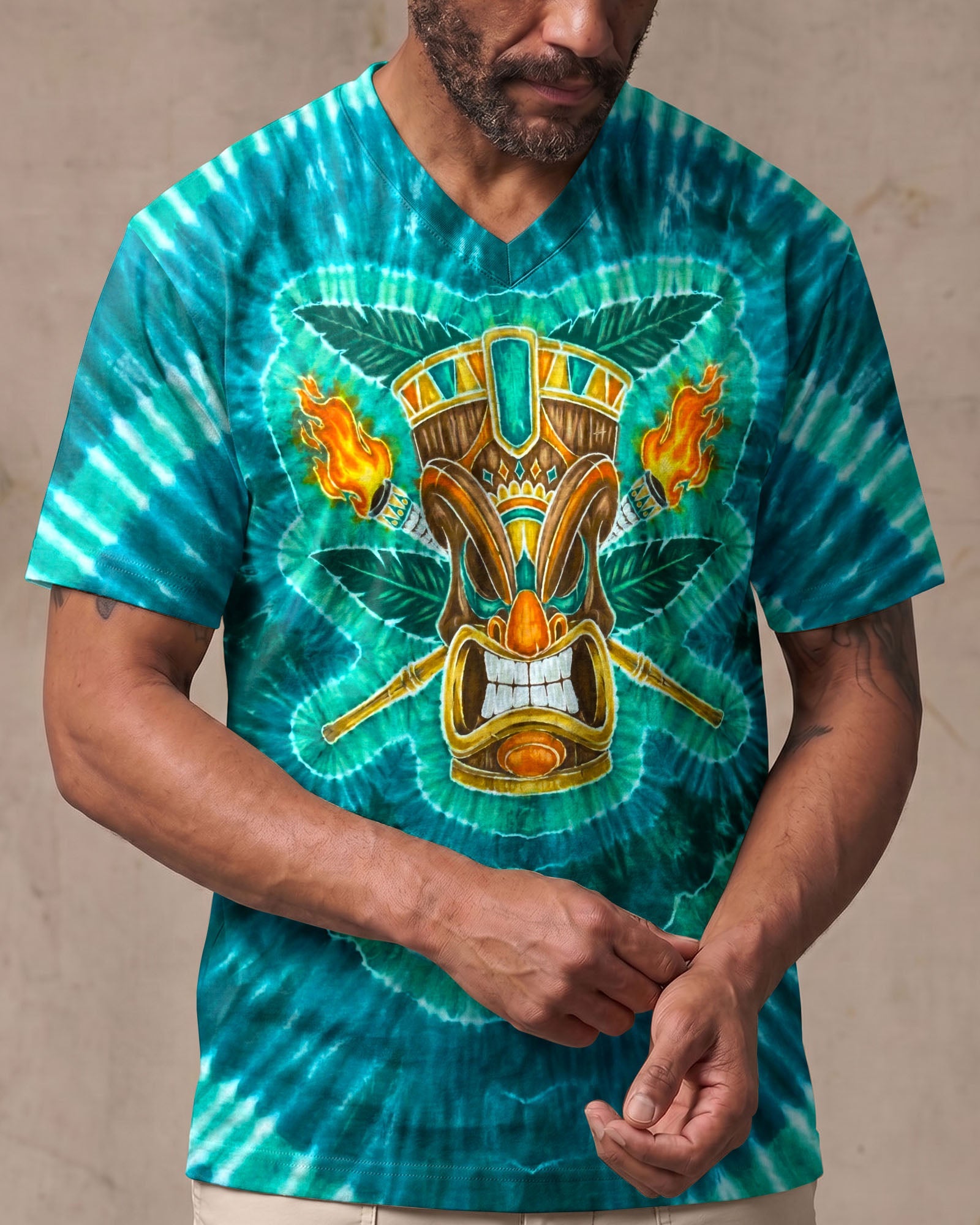 TROPICAL TIKI BURST ALL OVER PRINT  - TLNO2506261