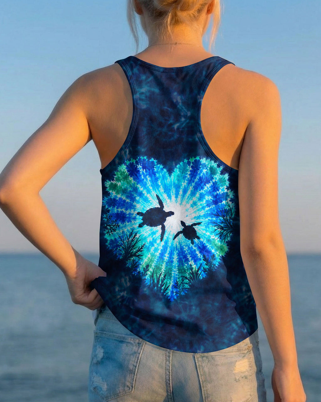 HEART OF THE SEA TURTLES BURST ALL OVER PRINT  - TLNO2506262