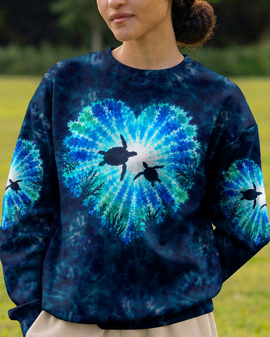 HEART OF THE SEA TURTLES BURST ALL OVER PRINT  - TLNO2506262