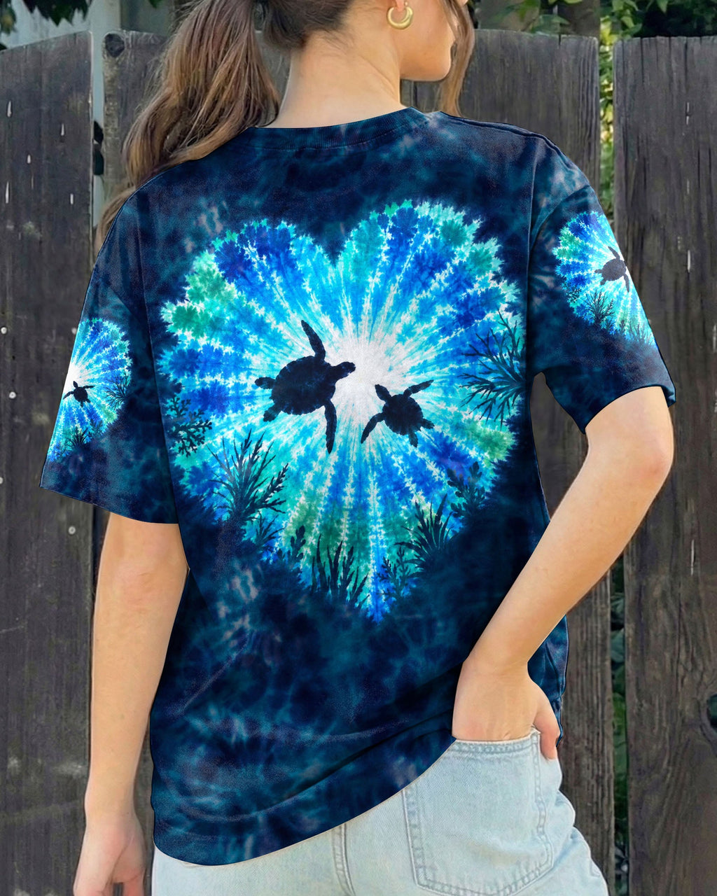 HEART OF THE SEA TURTLES BURST ALL OVER PRINT  - TLNO2506262