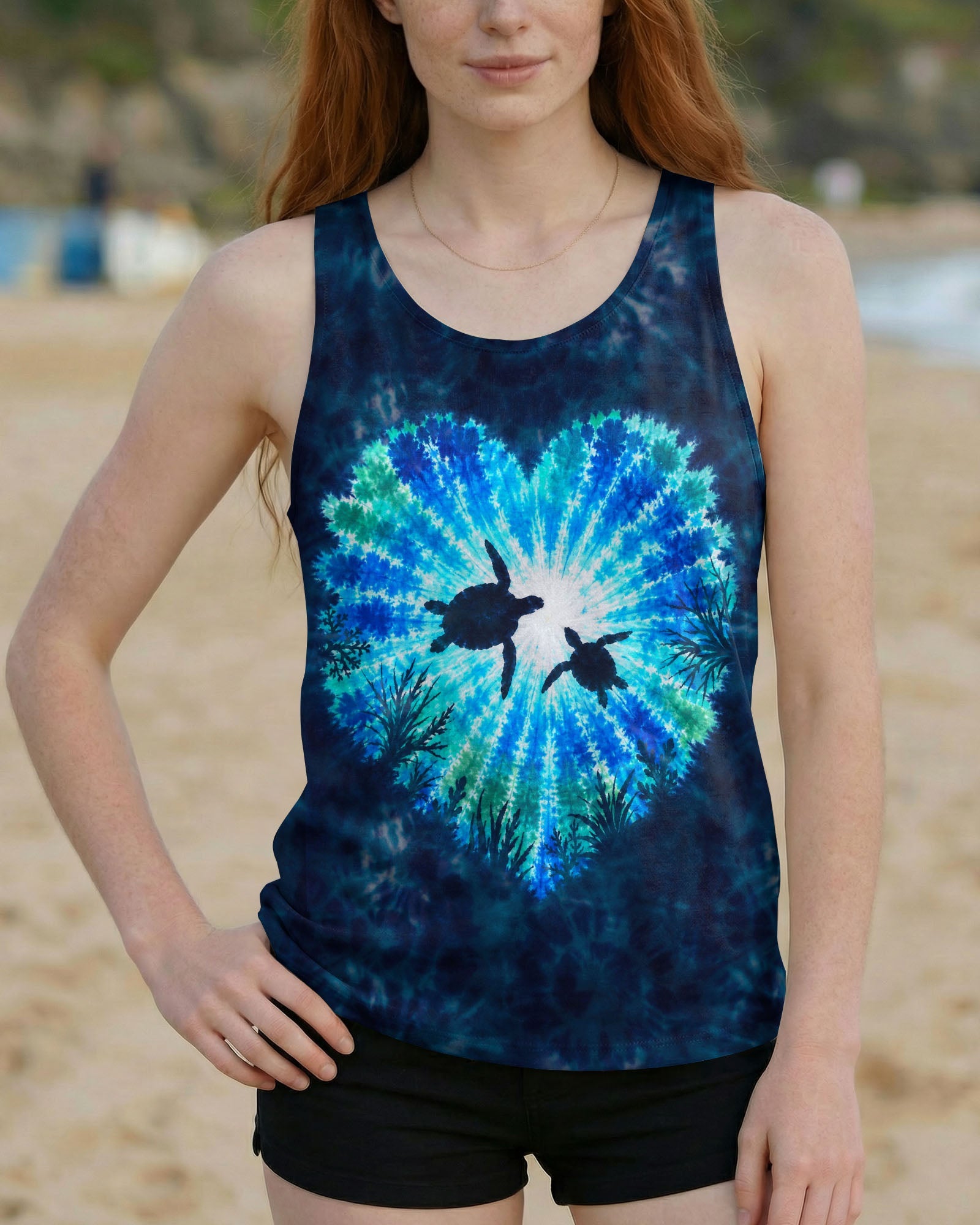 HEART OF THE SEA TURTLES BURST ALL OVER PRINT  - TLNO2506262