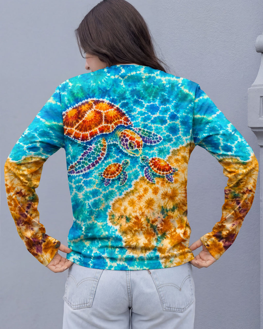 SEA TURTLES BY THE SHORE  BURST ALL OVER PRINT  - TLNO2606262