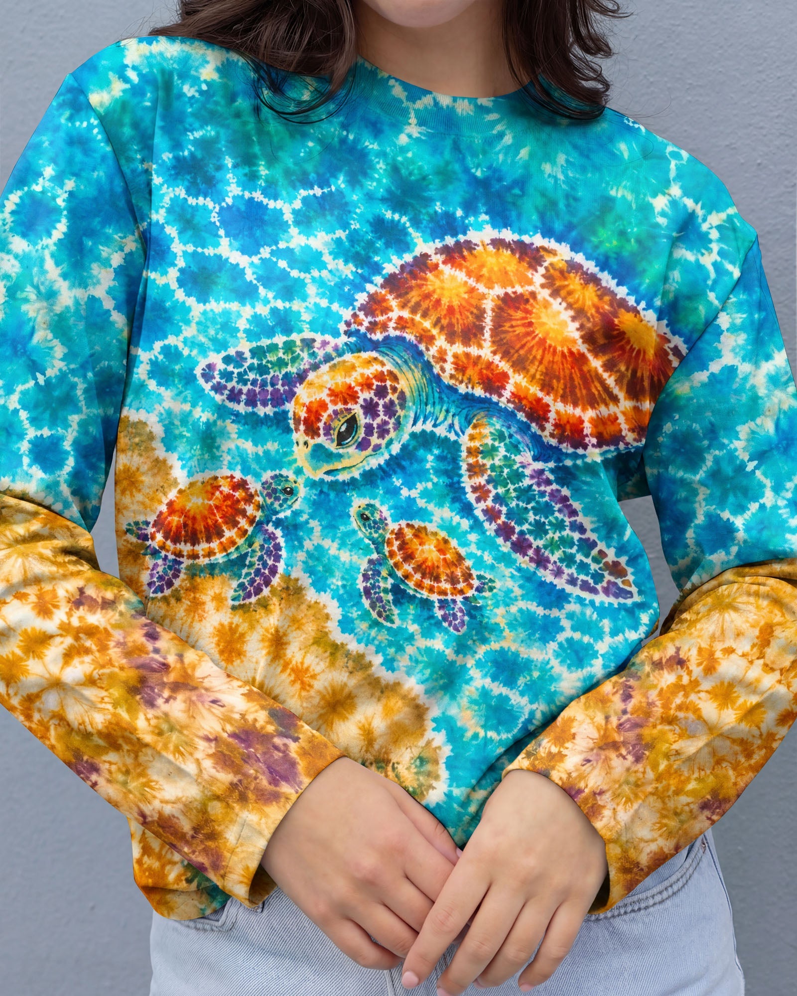 SEA TURTLES BY THE SHORE  BURST ALL OVER PRINT  - TLNO2606262