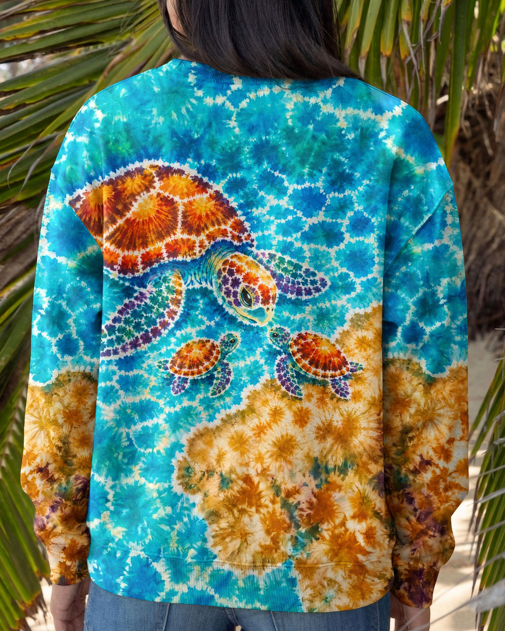 SEA TURTLES BY THE SHORE  BURST ALL OVER PRINT  - TLNO2606262