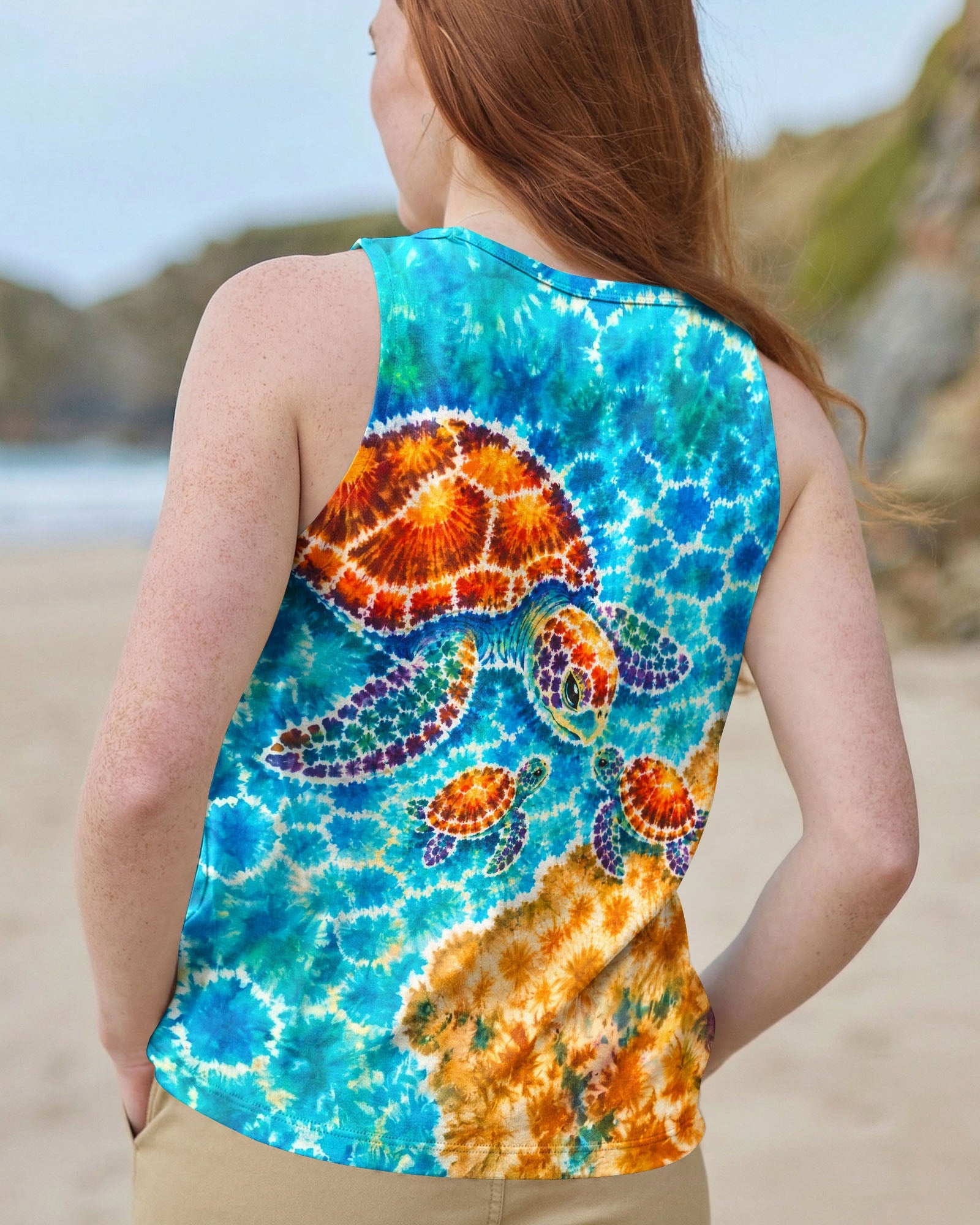 SEA TURTLES BY THE SHORE  BURST ALL OVER PRINT  - TLNO2606262