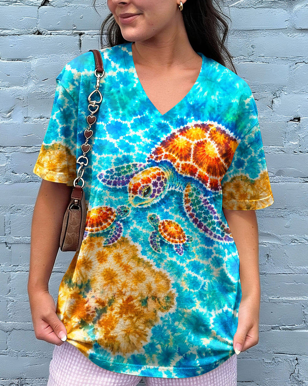 SEA TURTLES BY THE SHORE  BURST ALL OVER PRINT  - TLNO2606262
