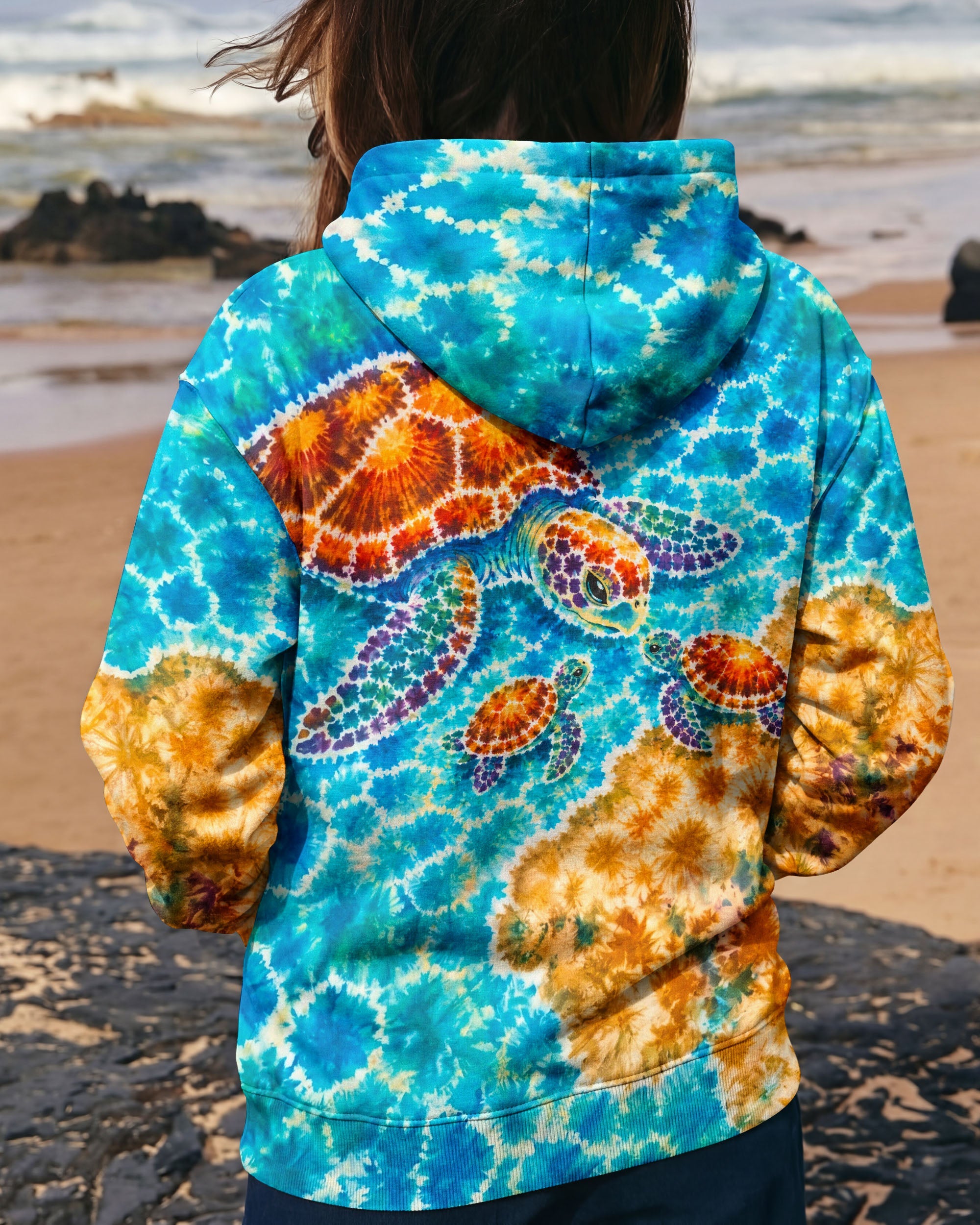 SEA TURTLES BY THE SHORE  BURST ALL OVER PRINT  - TLNO2606262