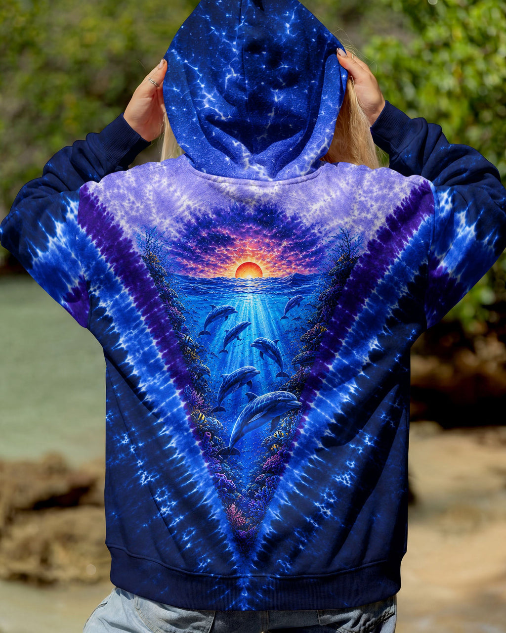 SUNSET DOLPHINS V PATTERN ALL OVER PRINT - TLNT0206261