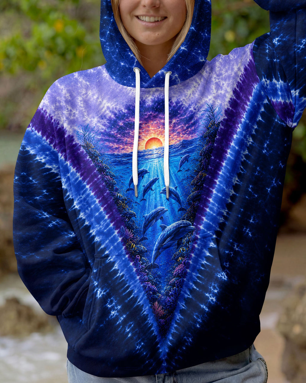 SUNSET DOLPHINS V PATTERN ALL OVER PRINT - TLNT0206261