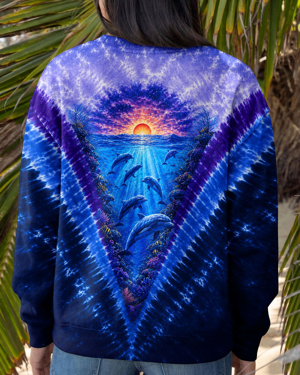 SUNSET DOLPHINS V PATTERN ALL OVER PRINT - TLNT0206261