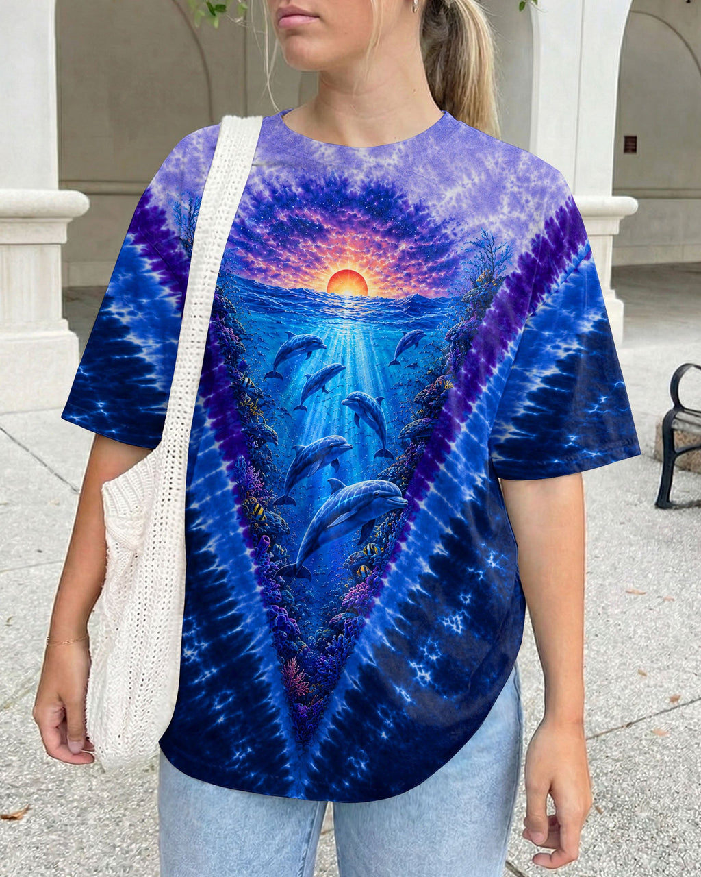 SUNSET DOLPHINS V PATTERN ALL OVER PRINT - TLNT0206261