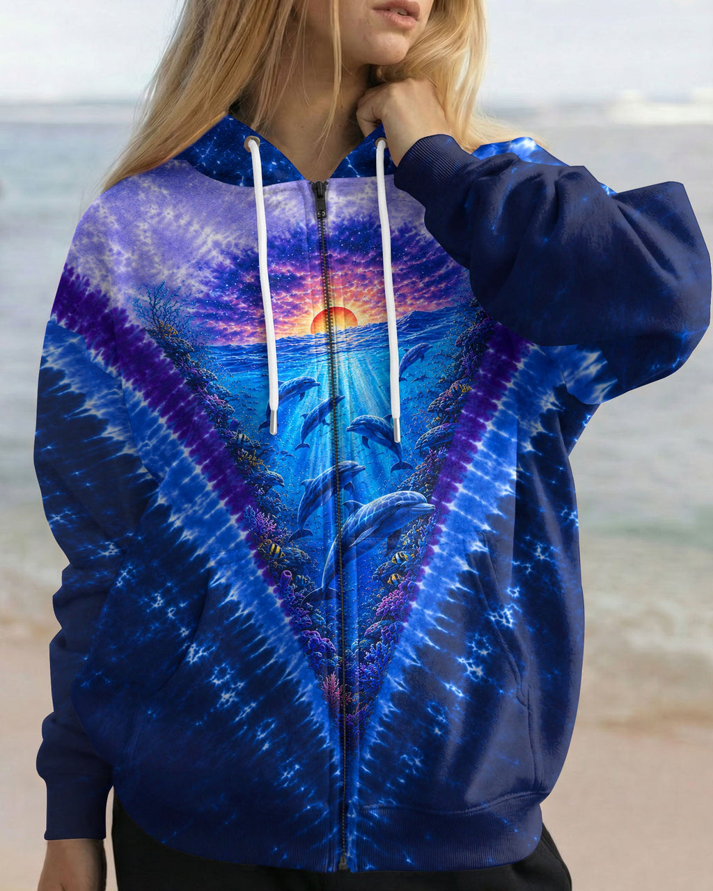 SUNSET DOLPHINS V PATTERN ALL OVER PRINT - TLNT0206261