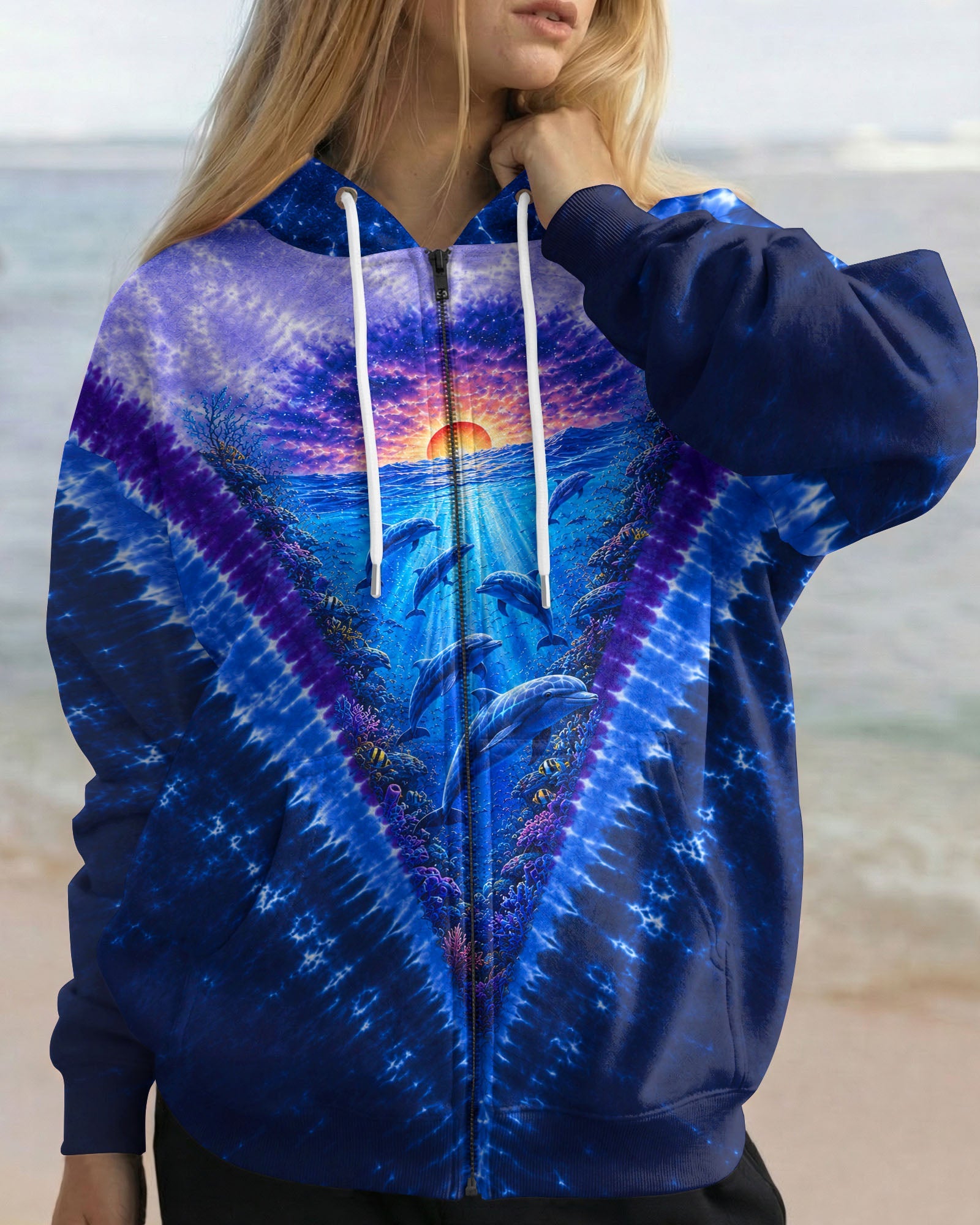 SUNSET DOLPHINS V PATTERN ALL OVER PRINT - TLNT0206261