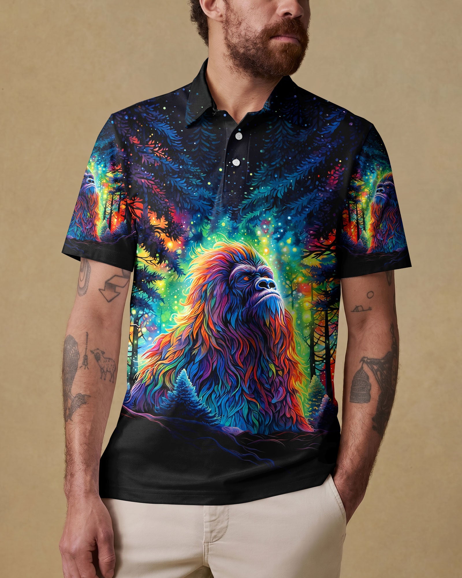 BELIEVE BIGFOOT IN WOODS ALL OVER PRINT  - TLNT0306264