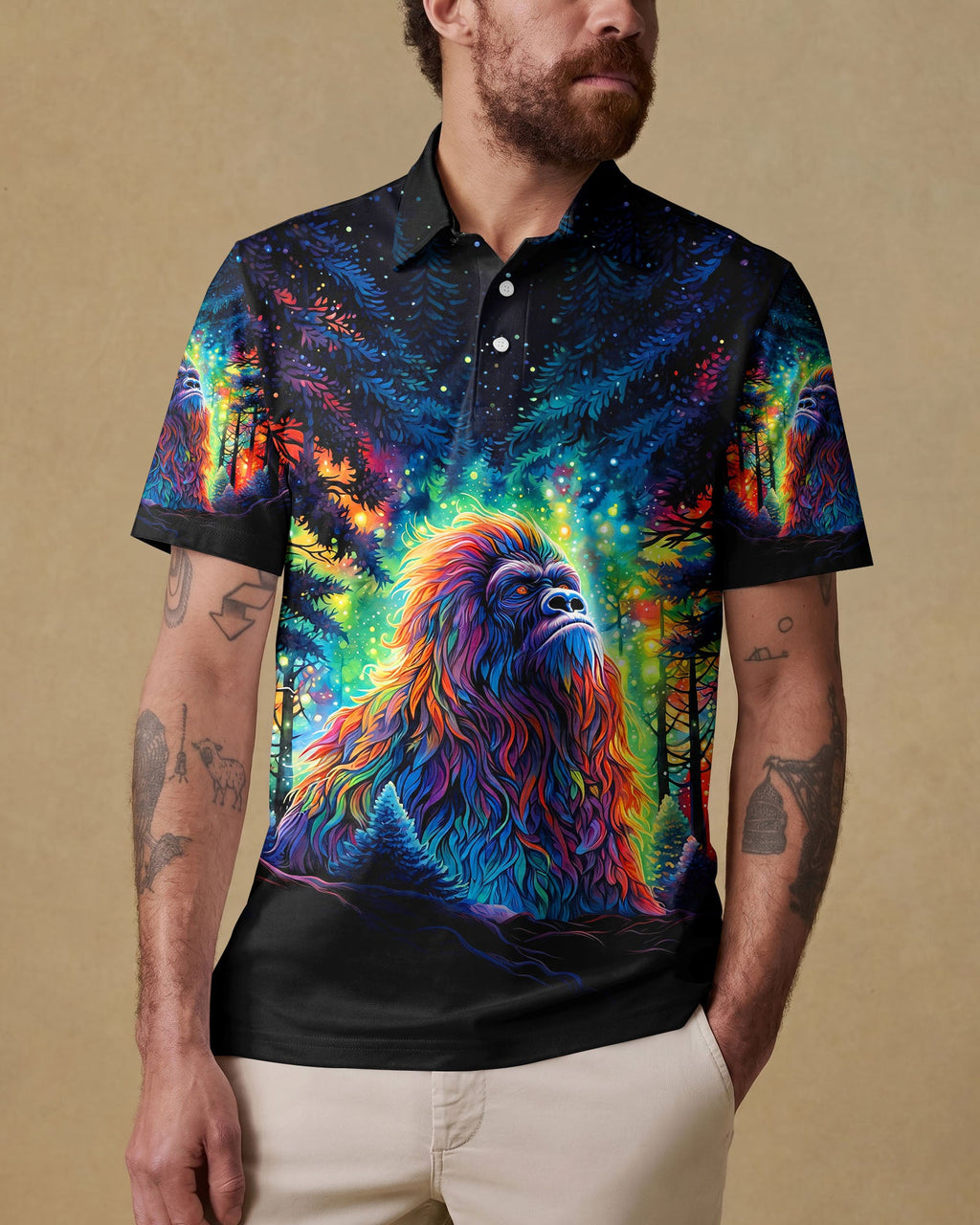 BELIEVE BIGFOOT IN WOODS ALL OVER PRINT  - TLNT0306264