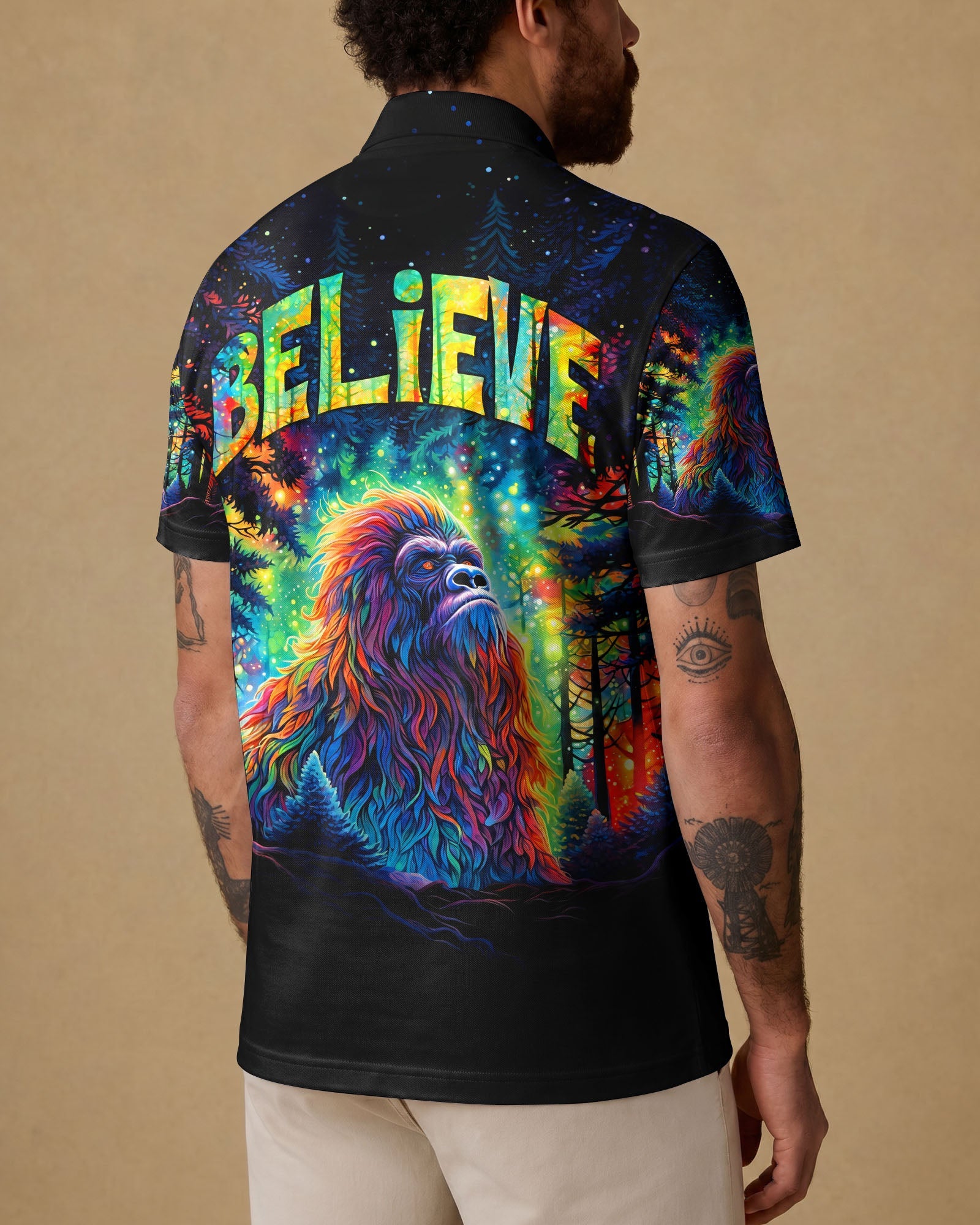BELIEVE BIGFOOT IN WOODS ALL OVER PRINT  - TLNT0306264