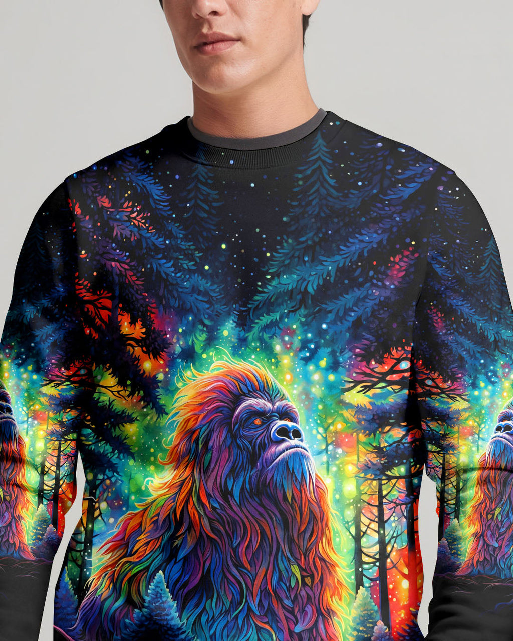 BELIEVE BIGFOOT IN WOODS ALL OVER PRINT  - TLNT0306264