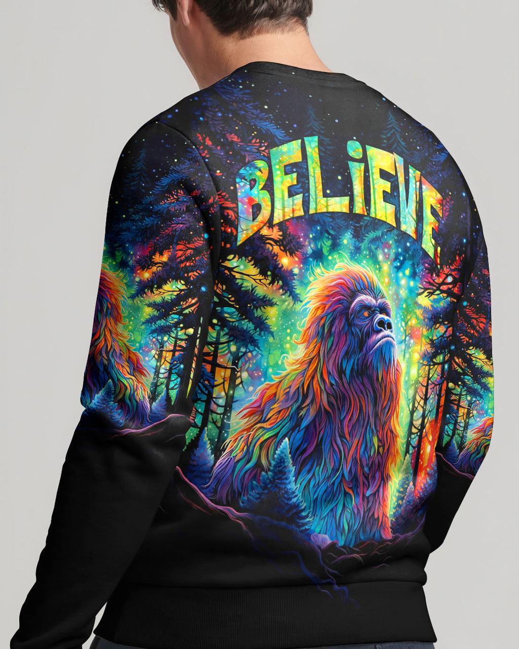 BELIEVE BIGFOOT IN WOODS ALL OVER PRINT  - TLNT0306264