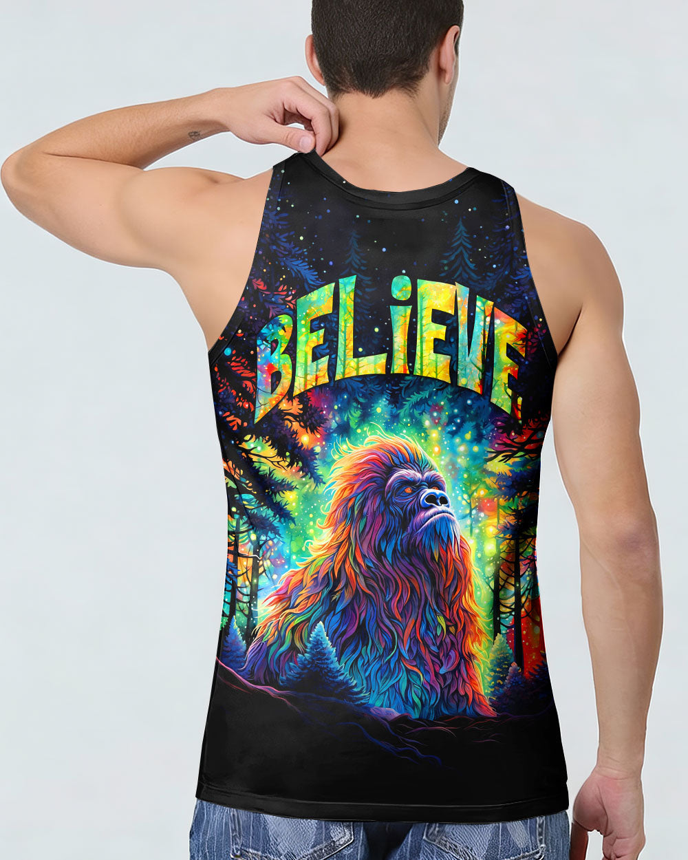 BELIEVE BIGFOOT IN WOODS ALL OVER PRINT  - TLNT0306264