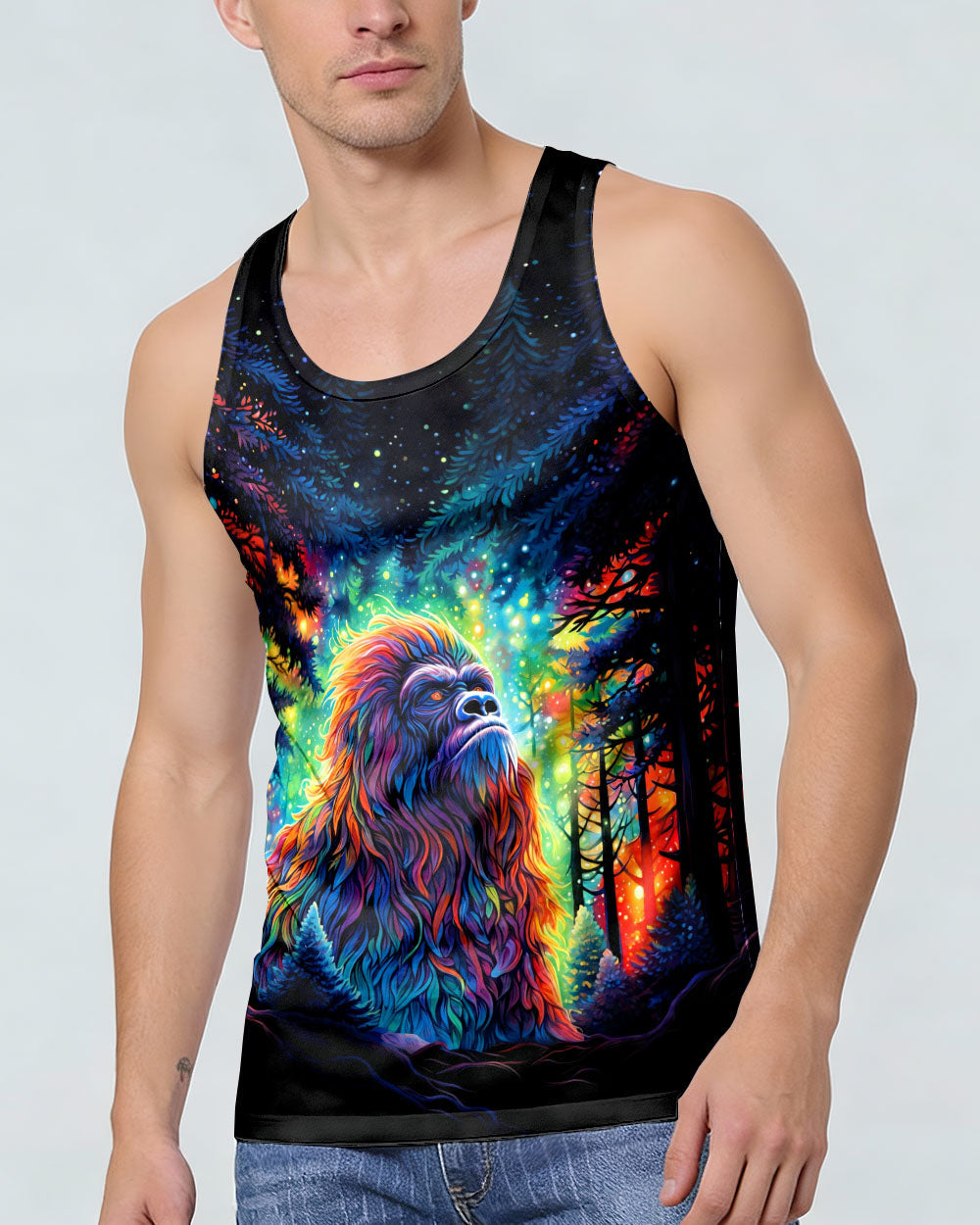 BELIEVE BIGFOOT IN WOODS ALL OVER PRINT  - TLNT0306264