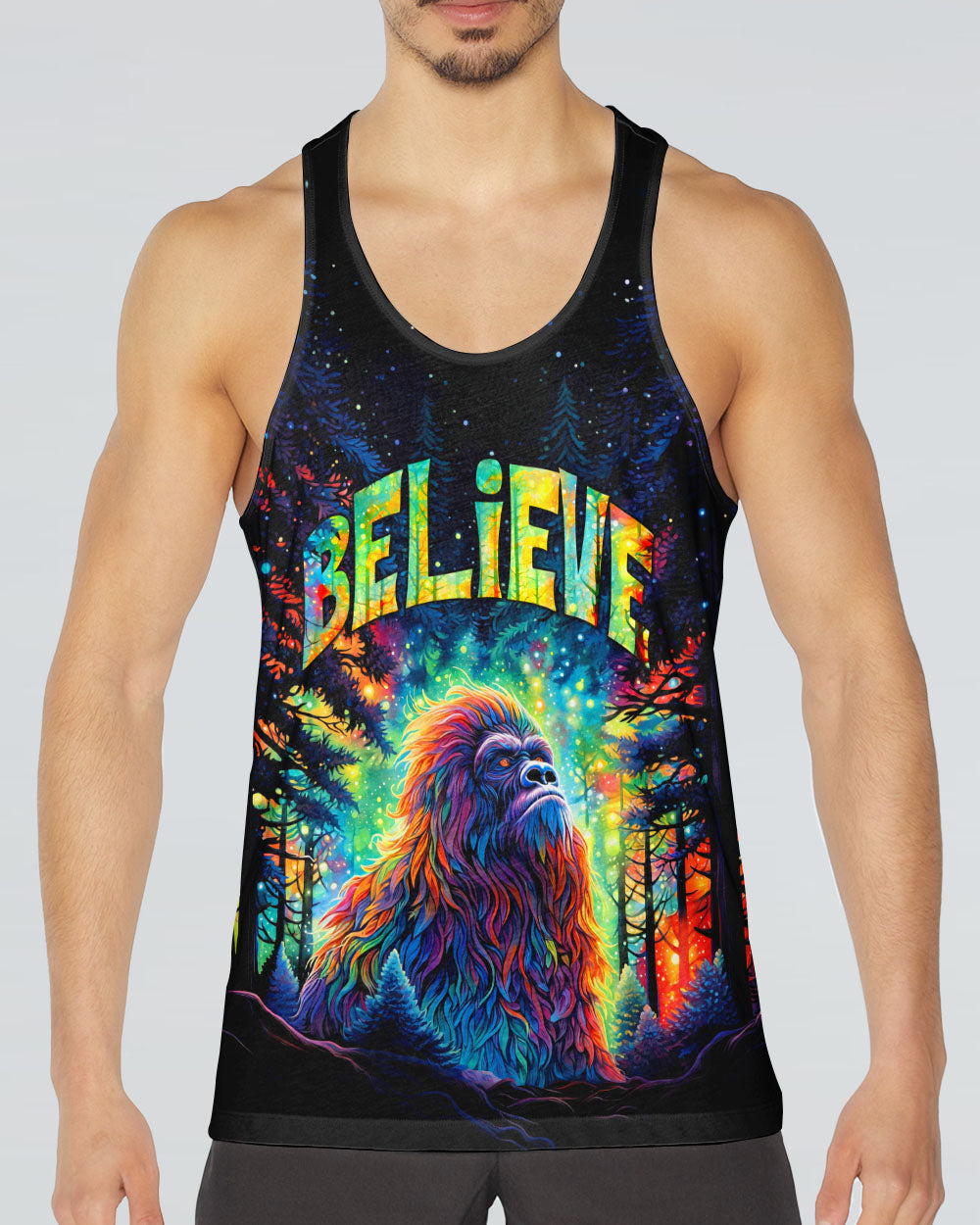 BELIEVE BIGFOOT IN WOODS ALL OVER PRINT  - TLNT0306264