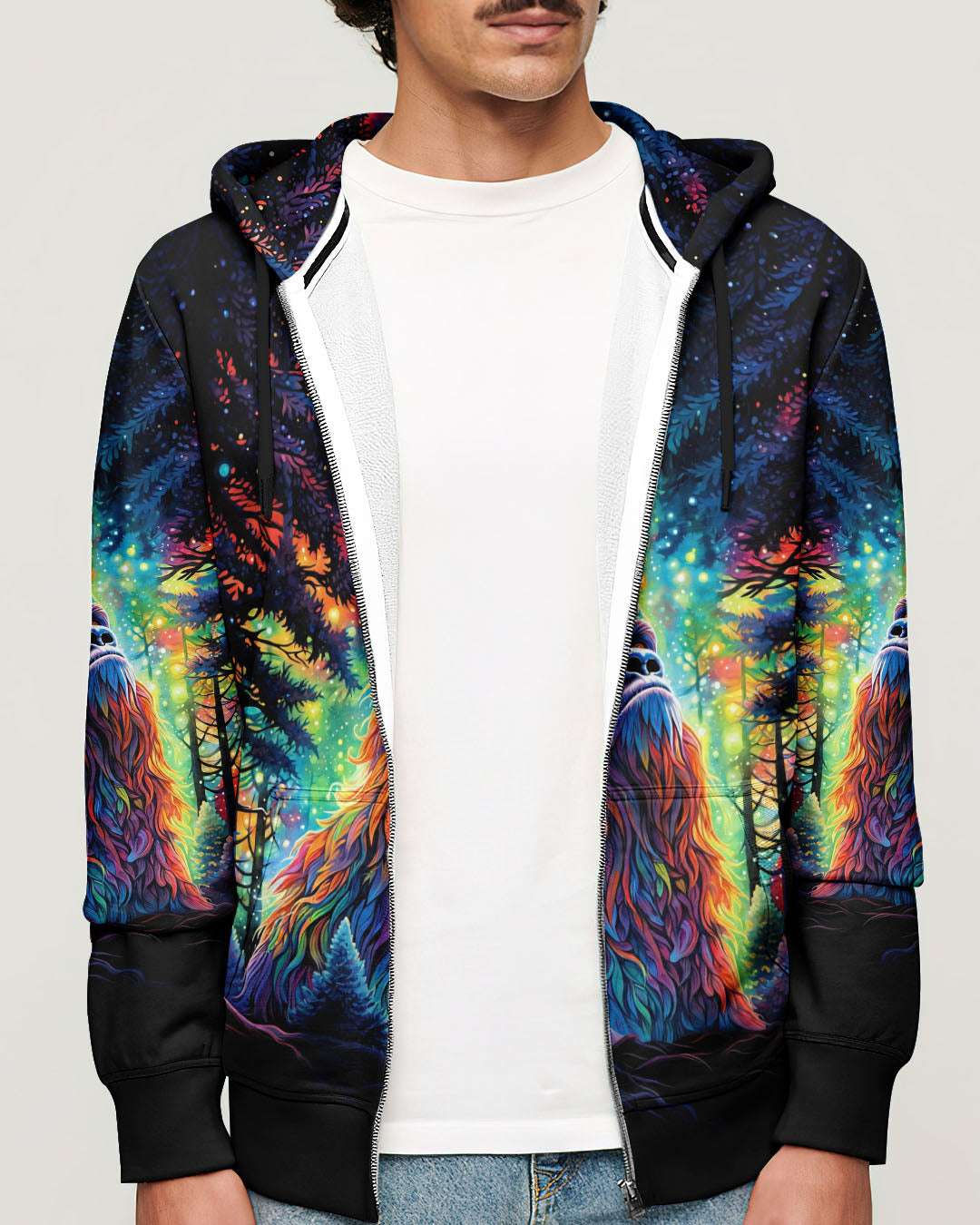 BELIEVE BIGFOOT IN WOODS ALL OVER PRINT  - TLNT0306264