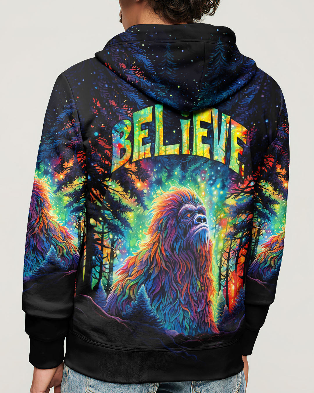 BELIEVE BIGFOOT IN WOODS ALL OVER PRINT  - TLNT0306264