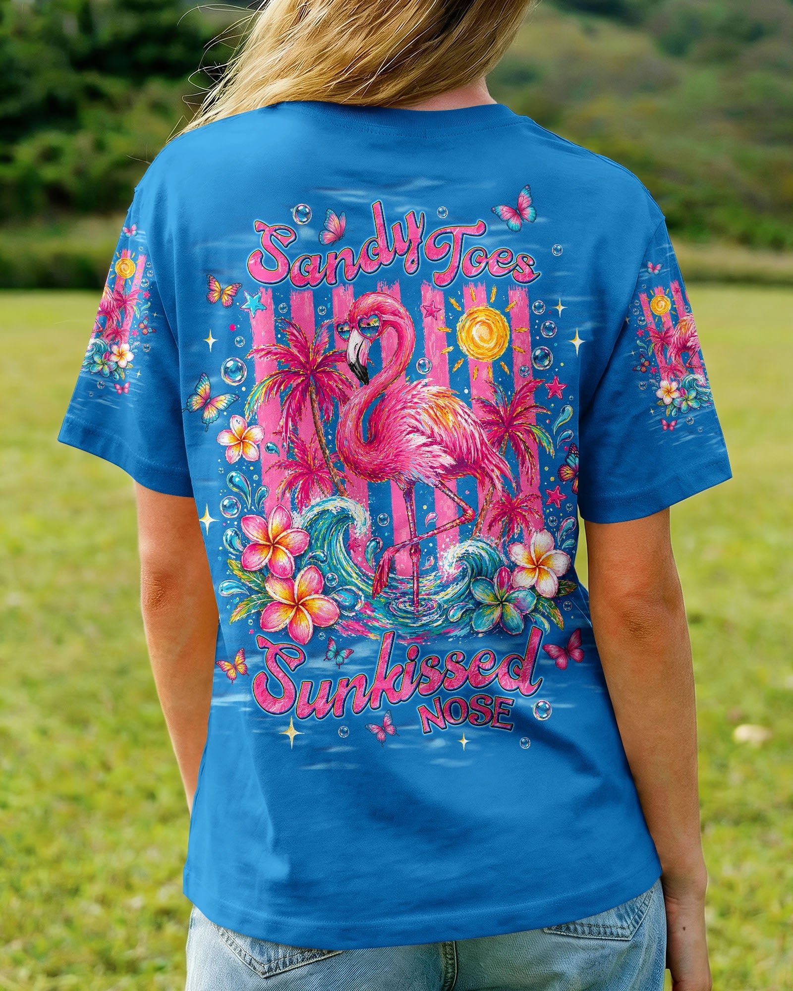 SANDY TOES SUNKISSED NOSE FLAMINGO  ALL OVER PRINT - TLNT0405263