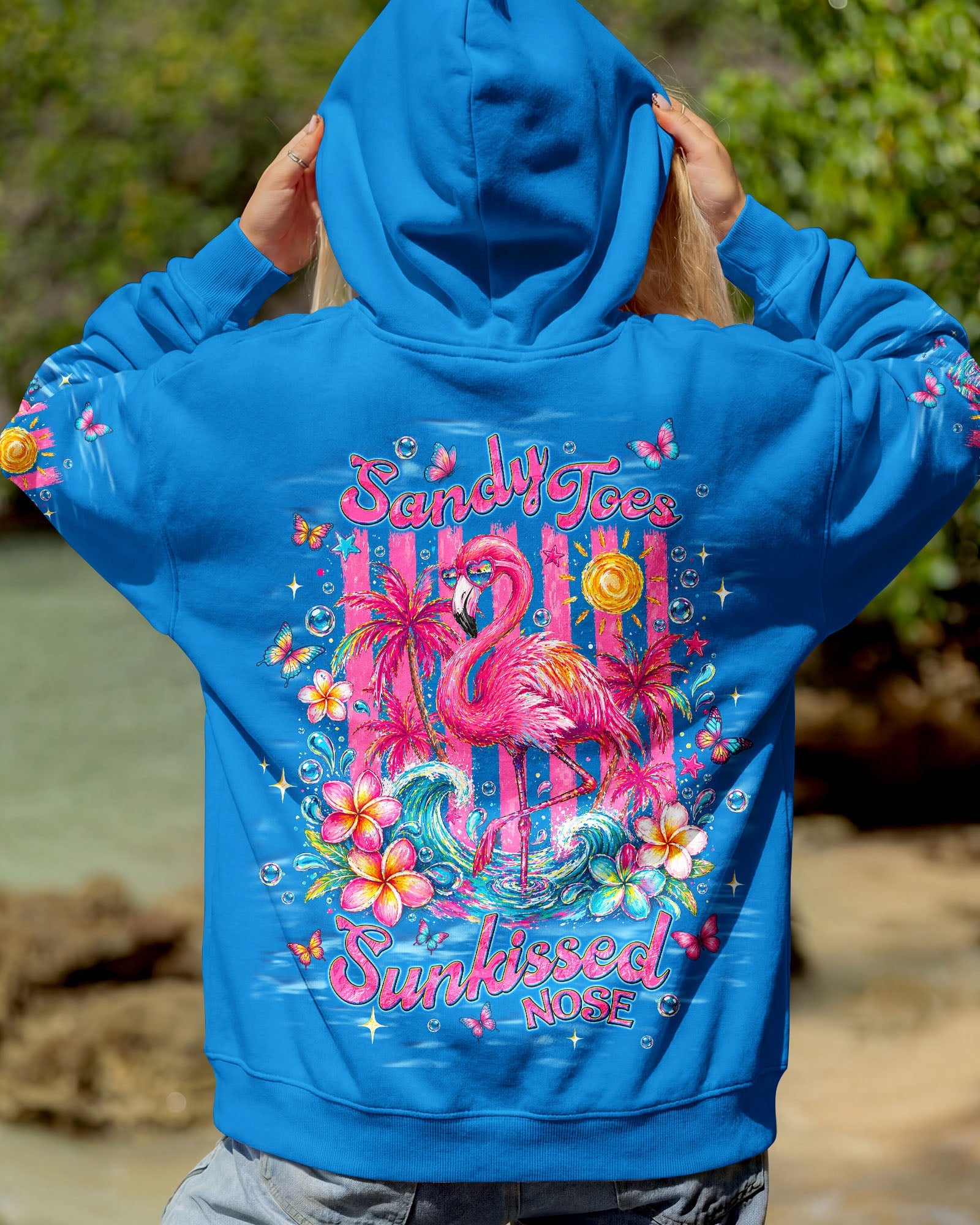 SANDY TOES SUNKISSED NOSE FLAMINGO  ALL OVER PRINT - TLNT0405263