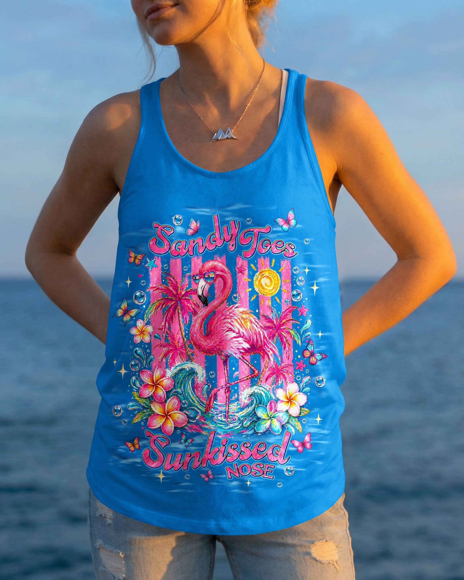 SANDY TOES SUNKISSED NOSE FLAMINGO  ALL OVER PRINT - TLNT0405263