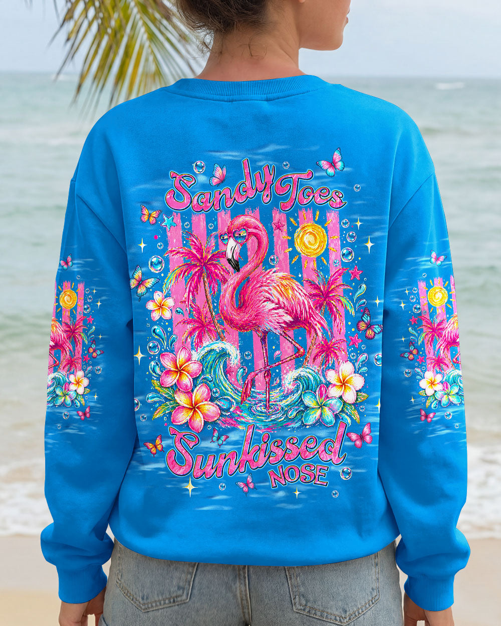 SANDY TOES SUNKISSED NOSE FLAMINGO  ALL OVER PRINT - TLNT0405263