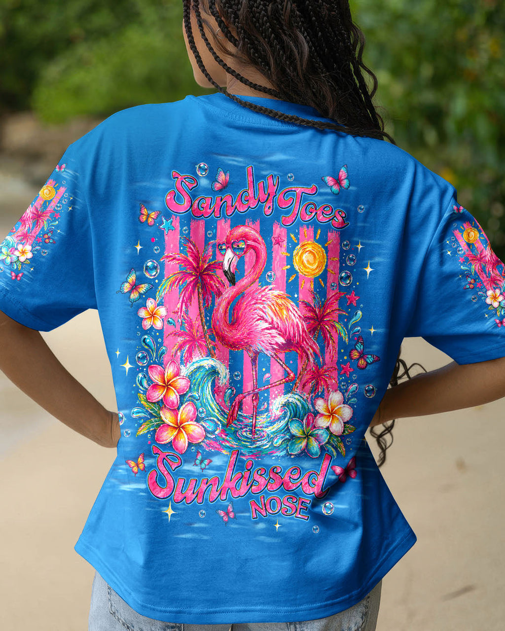 SANDY TOES SUNKISSED NOSE FLAMINGO  ALL OVER PRINT - TLNT0405263
