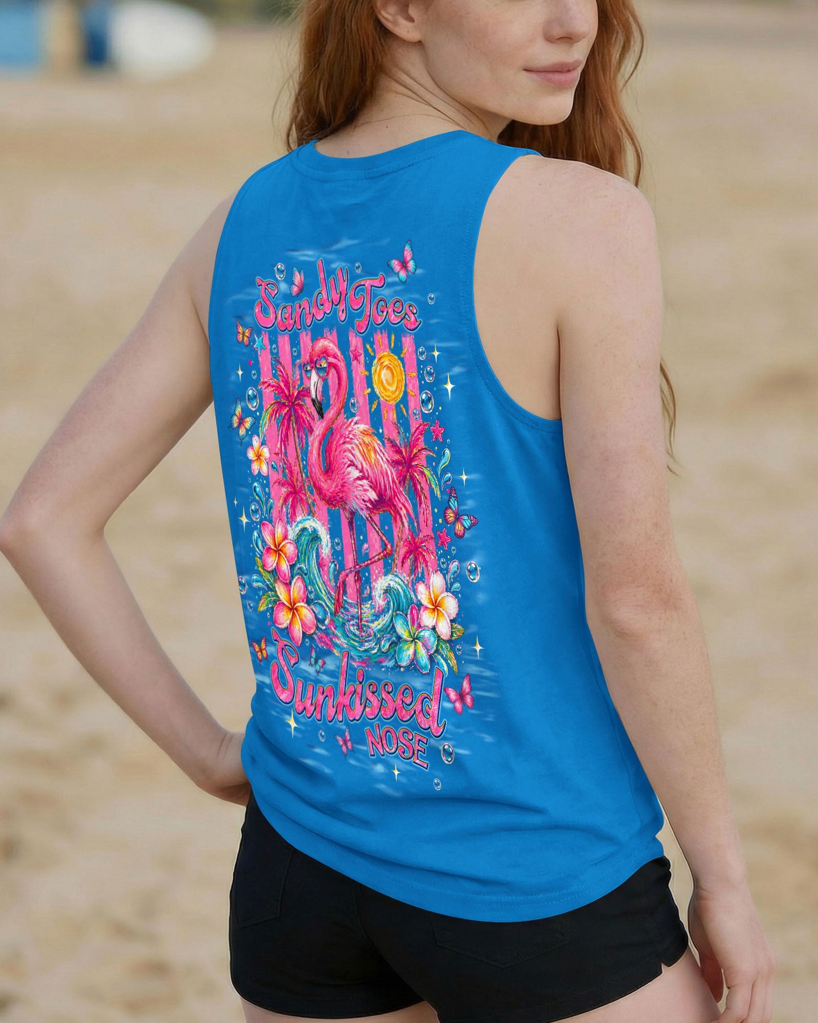 SANDY TOES SUNKISSED NOSE FLAMINGO  ALL OVER PRINT - TLNT0405263
