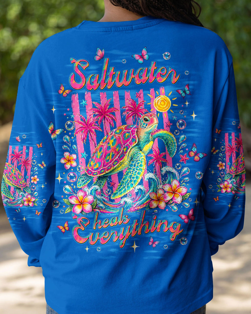 SALTWATER HEALS EVERYTHING TURTLE ALL OVER PRINT  - TLNT0505262