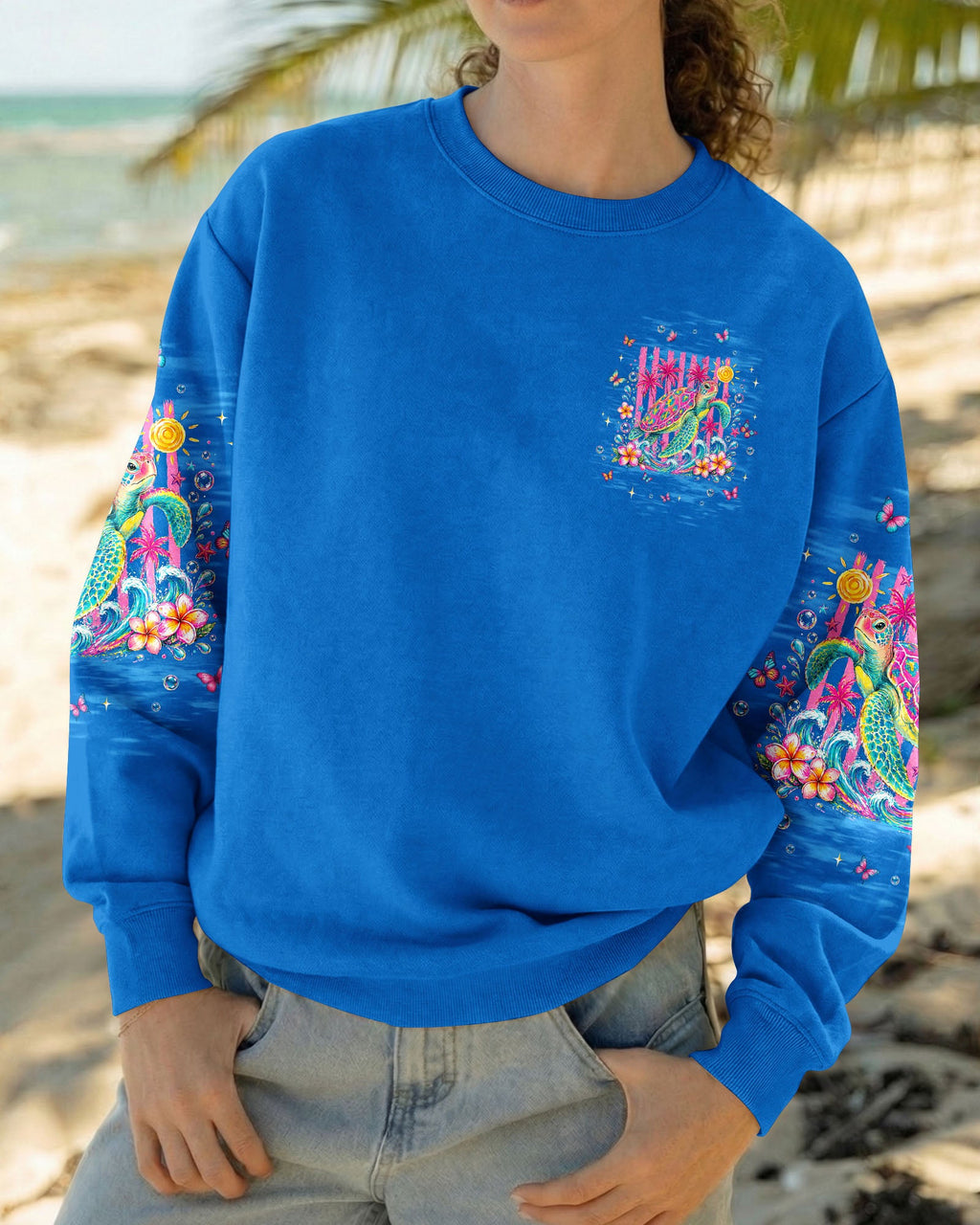 SALTWATER HEALS EVERYTHING TURTLE ALL OVER PRINT  - TLNT0505262