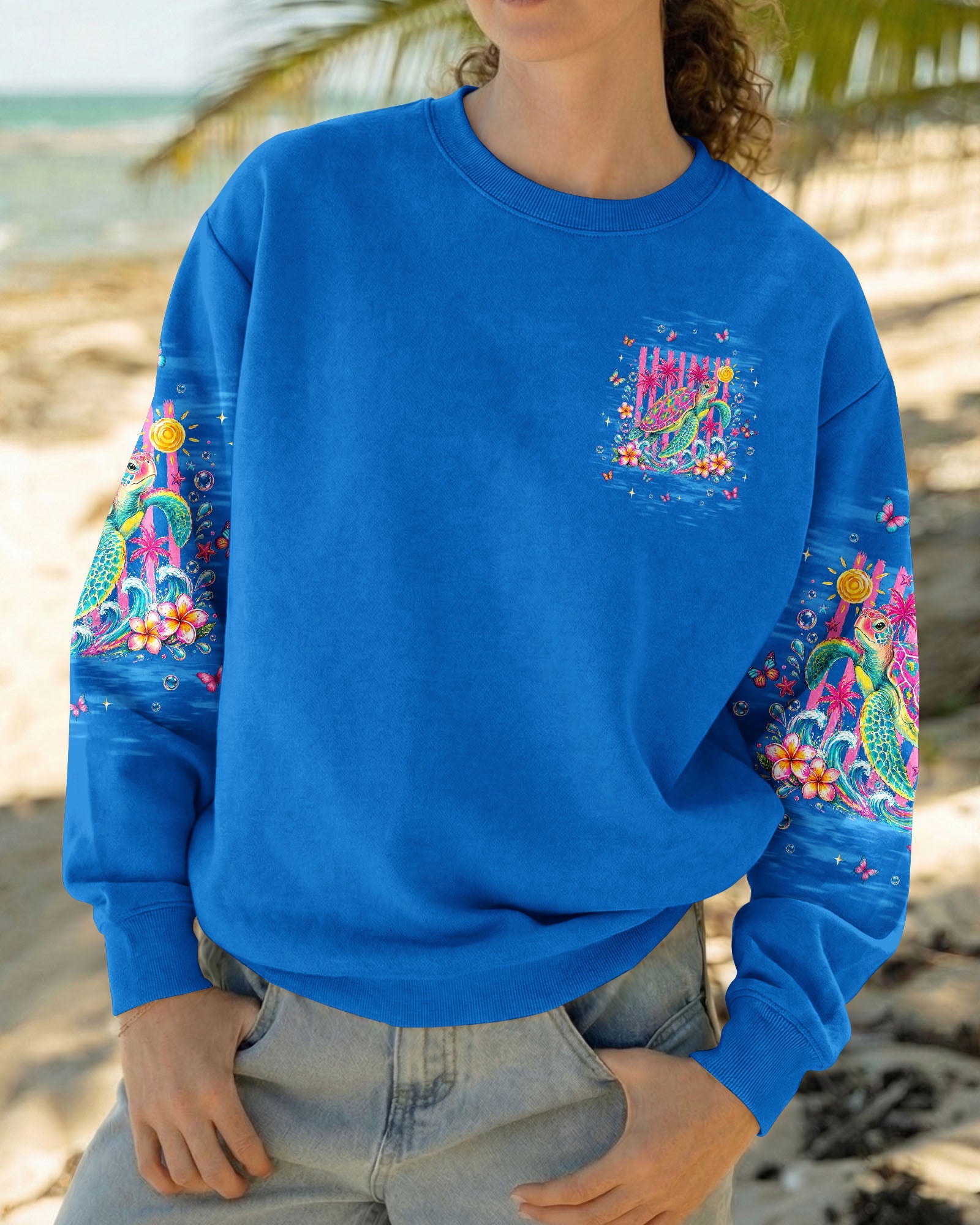 SALTWATER HEALS EVERYTHING TURTLE ALL OVER PRINT  - TLNT0505262