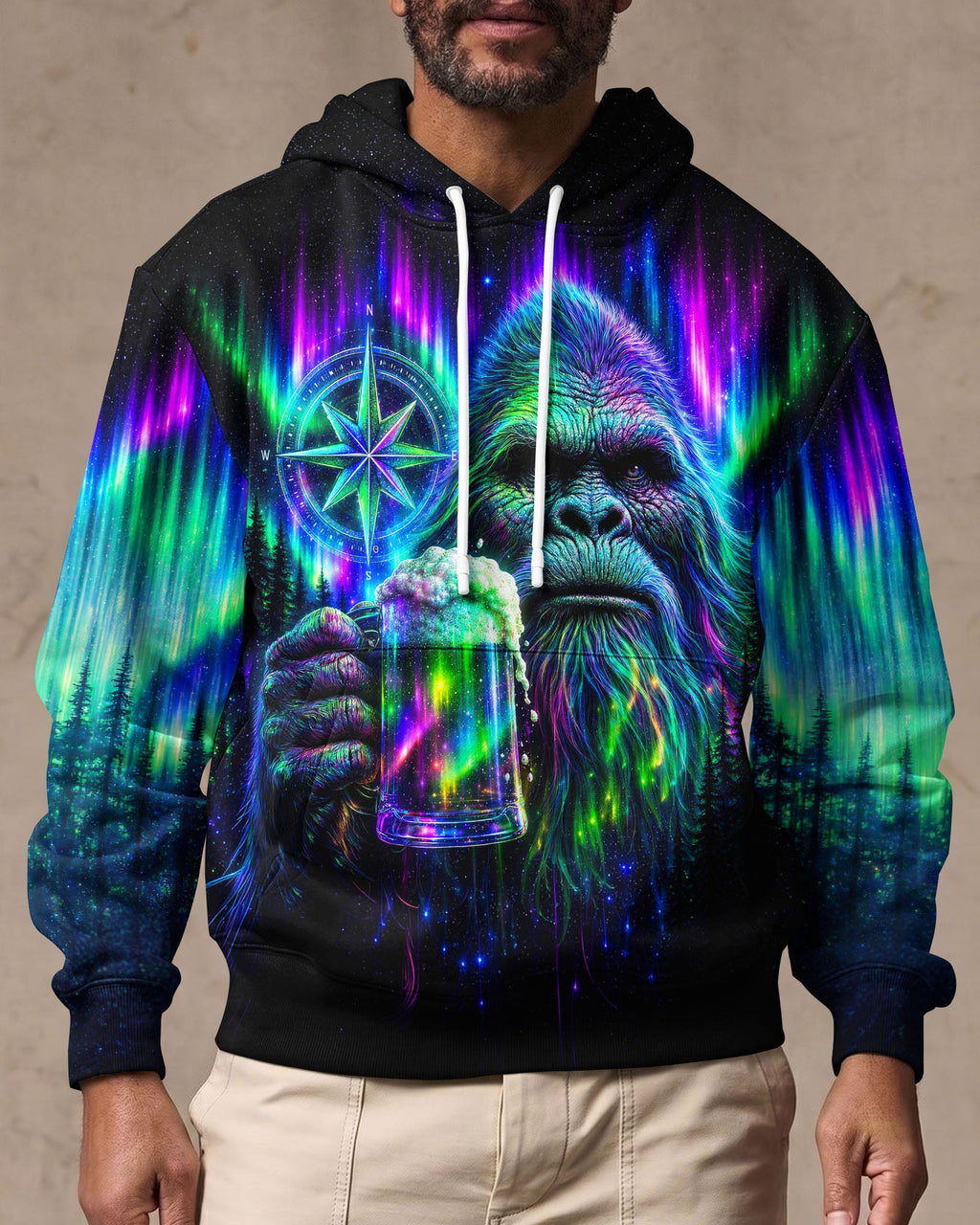 BIGFOOT WITH BEER AURORA ALL OVER PRINT  - TLNT0607262