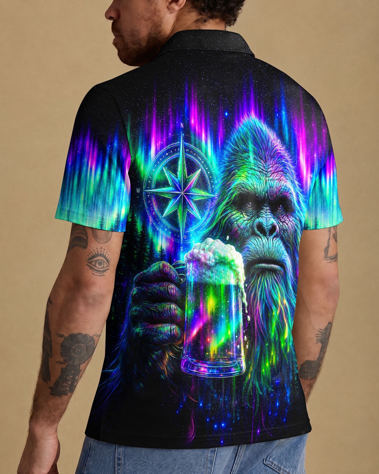BIGFOOT WITH BEER AURORA ALL OVER PRINT  - TLNT0607262