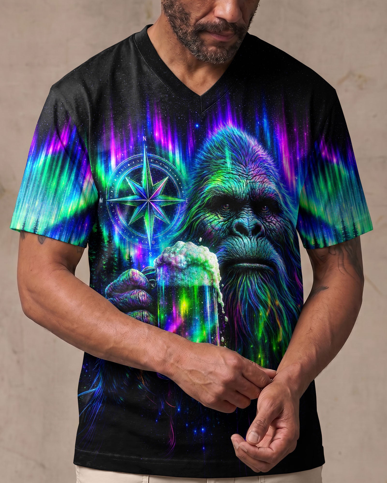 BIGFOOT WITH BEER AURORA ALL OVER PRINT  - TLNT0607262