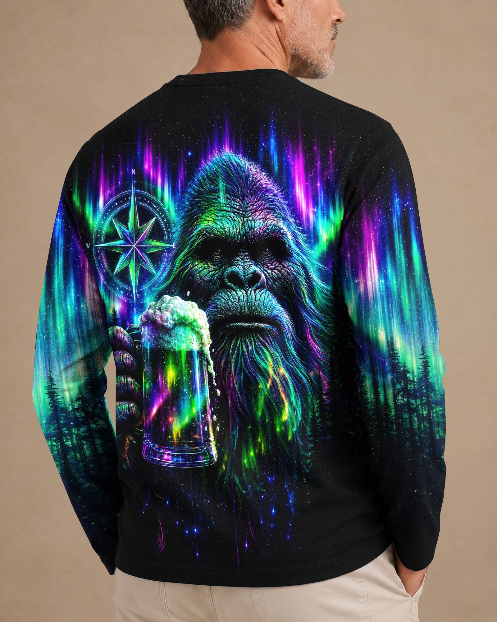 BIGFOOT WITH BEER AURORA ALL OVER PRINT  - TLNT0607262