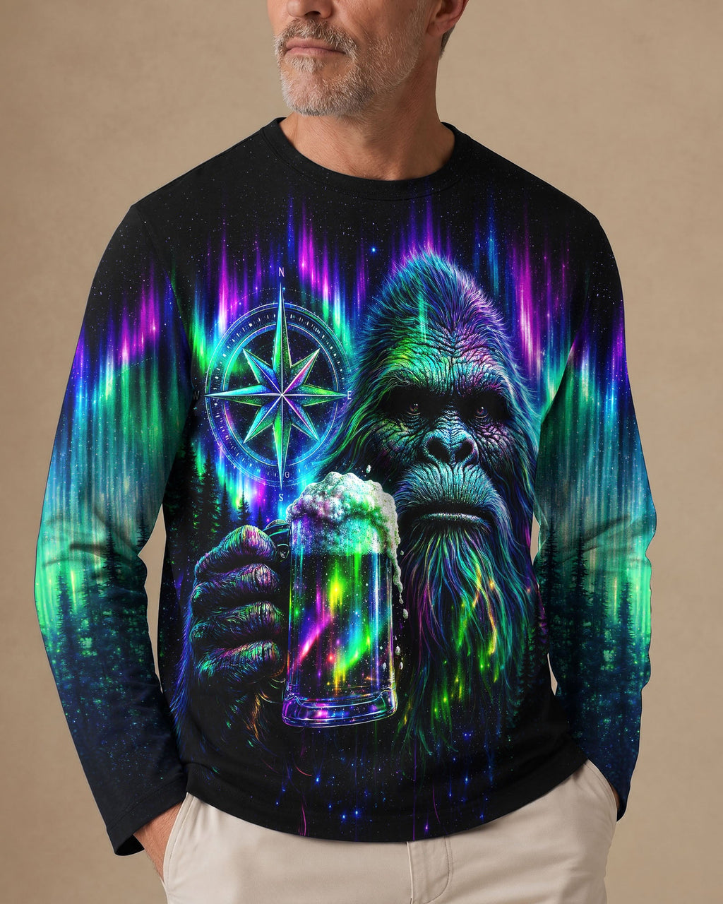BIGFOOT WITH BEER AURORA ALL OVER PRINT  - TLNT0607262