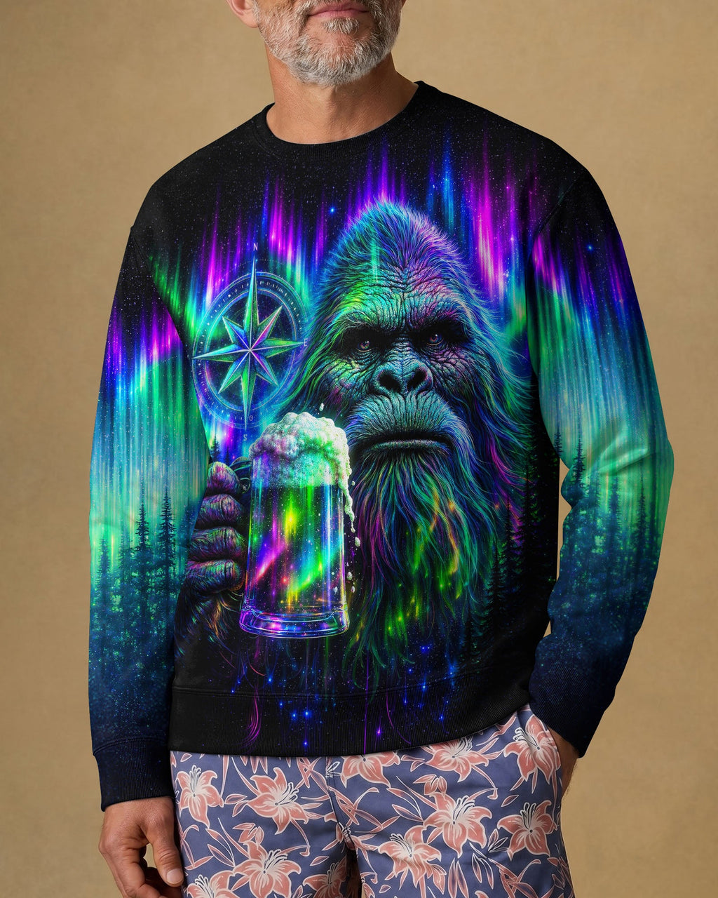BIGFOOT WITH BEER AURORA ALL OVER PRINT  - TLNT0607262