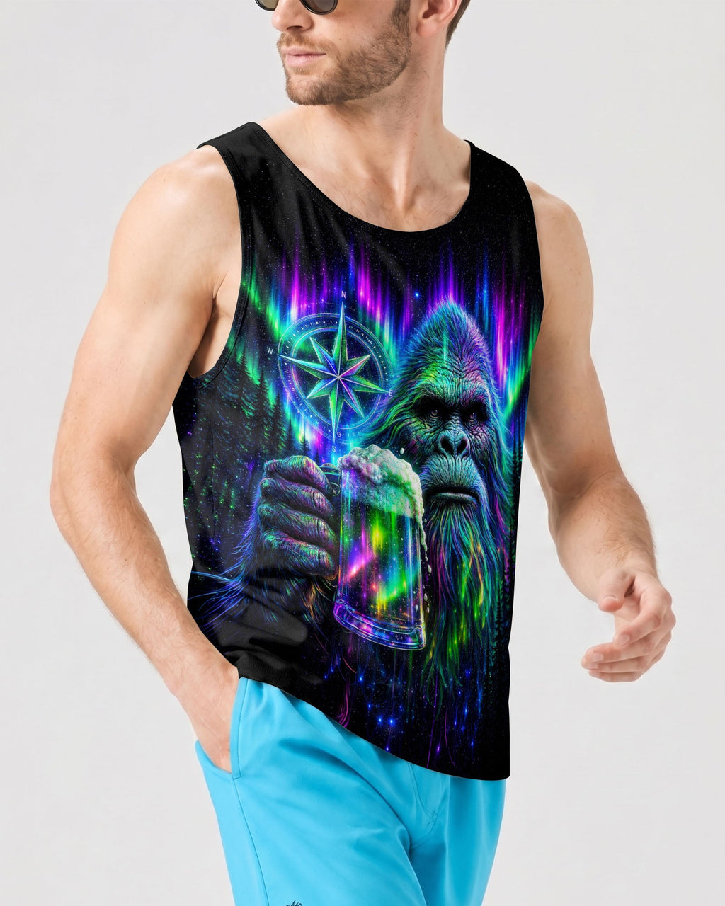BIGFOOT WITH BEER AURORA ALL OVER PRINT  - TLNT0607262