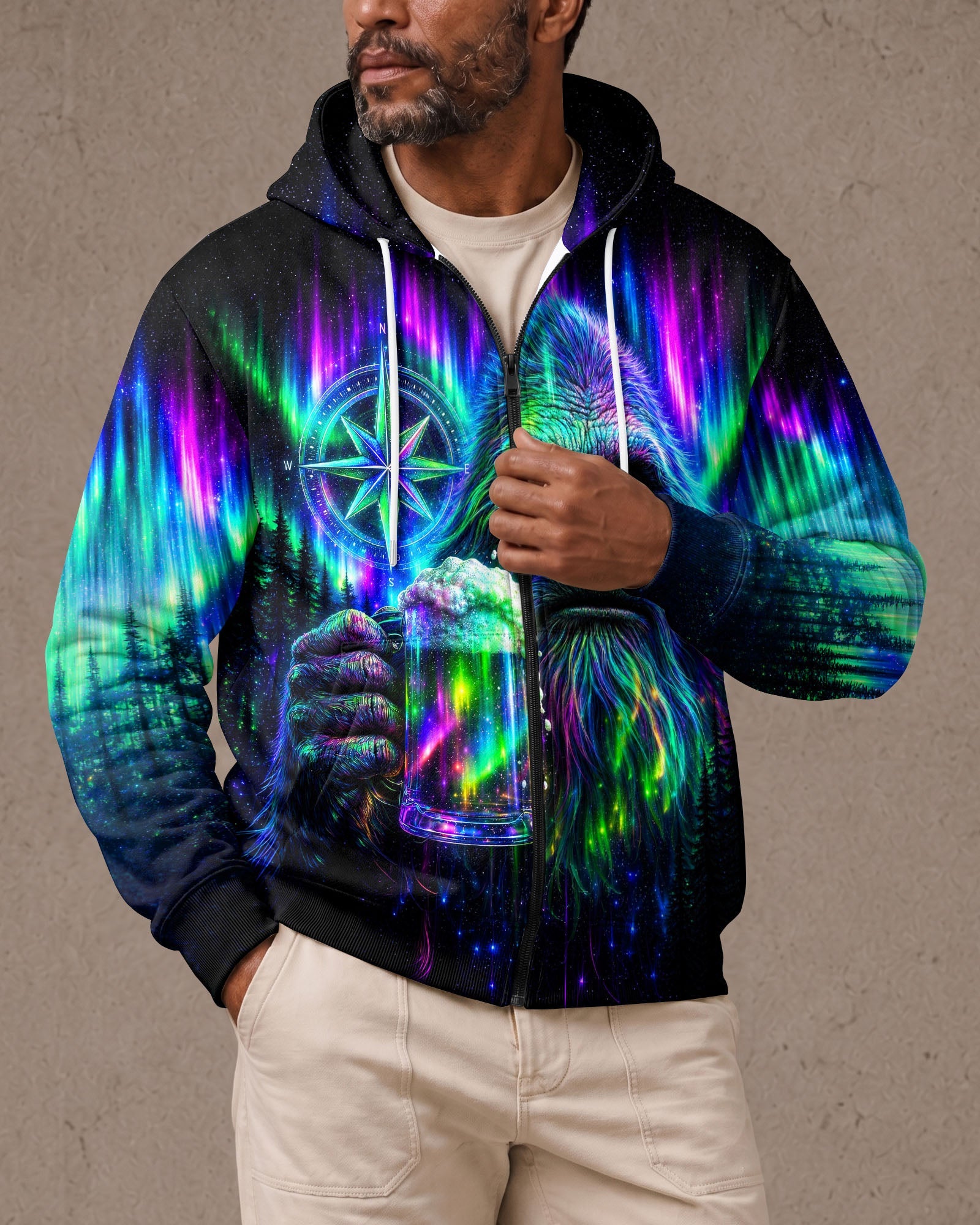 BIGFOOT WITH BEER AURORA ALL OVER PRINT  - TLNT0607262