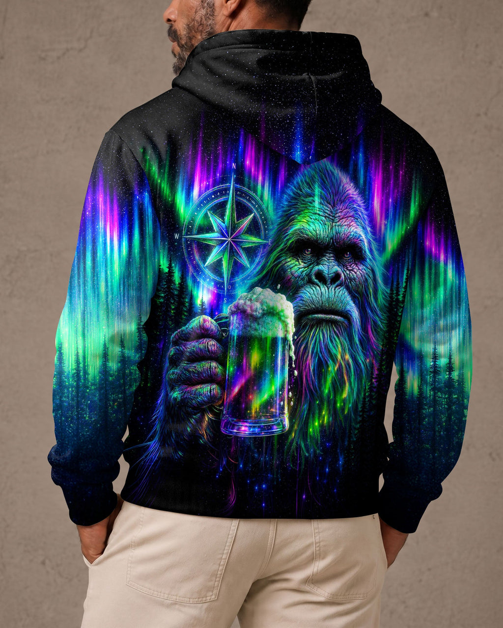 BIGFOOT WITH BEER AURORA ALL OVER PRINT  - TLNT0607262
