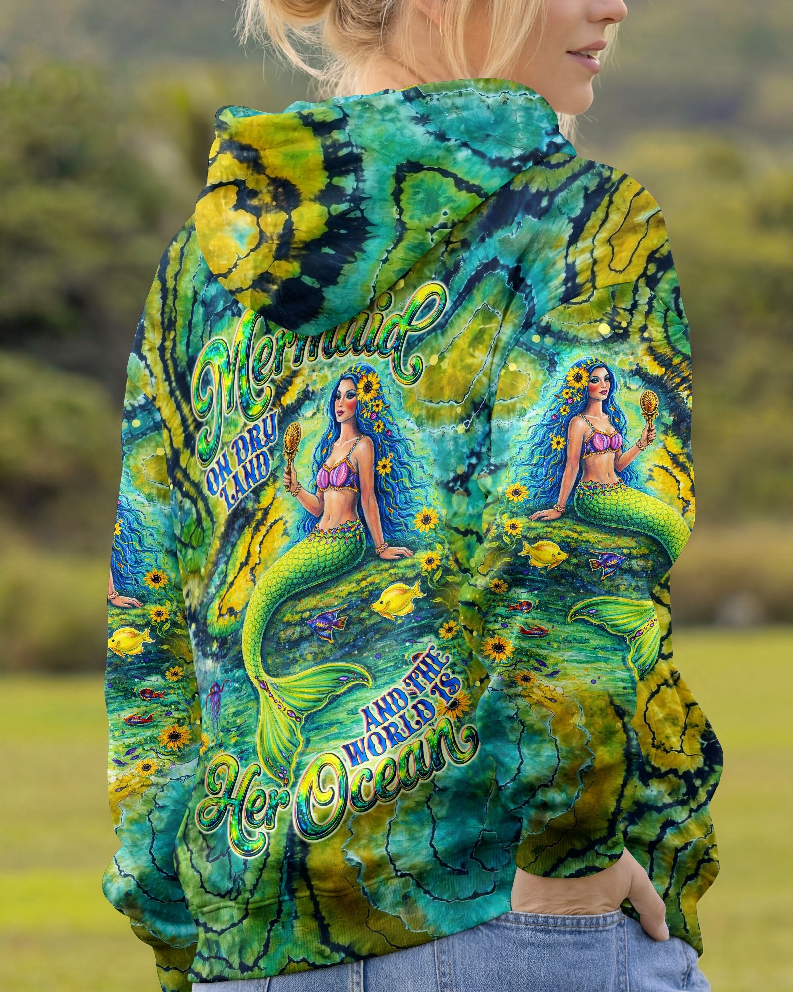 SHE IS A MERMAID SWIRL ALL OVER PRINT  - TLNT0904262
