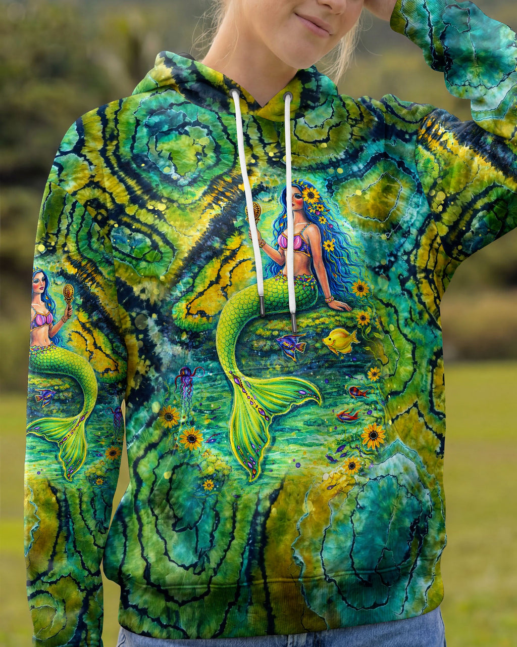 SHE IS A MERMAID SWIRL ALL OVER PRINT  - TLNT0904262