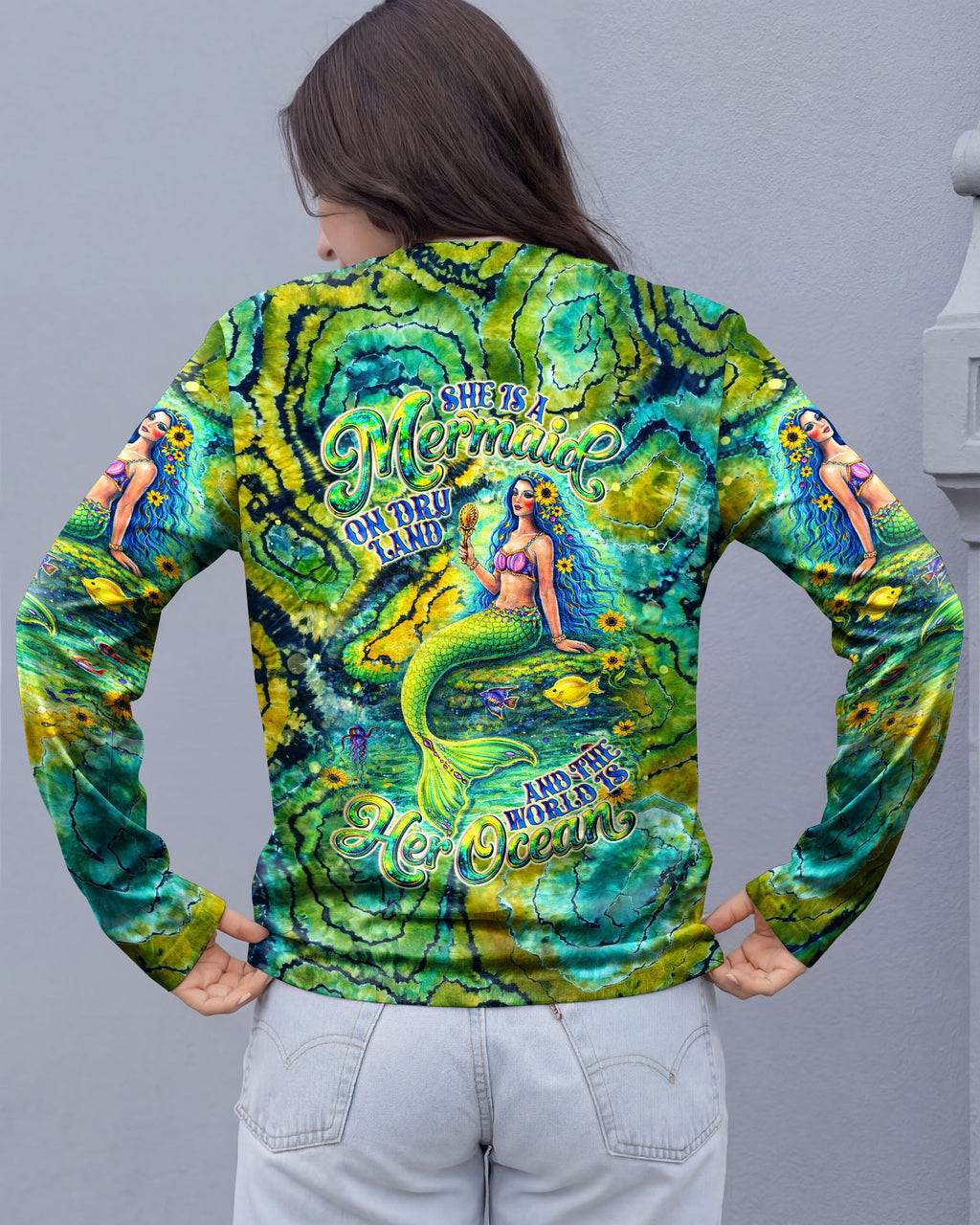 SHE IS A MERMAID SWIRL ALL OVER PRINT  - TLNT0904262