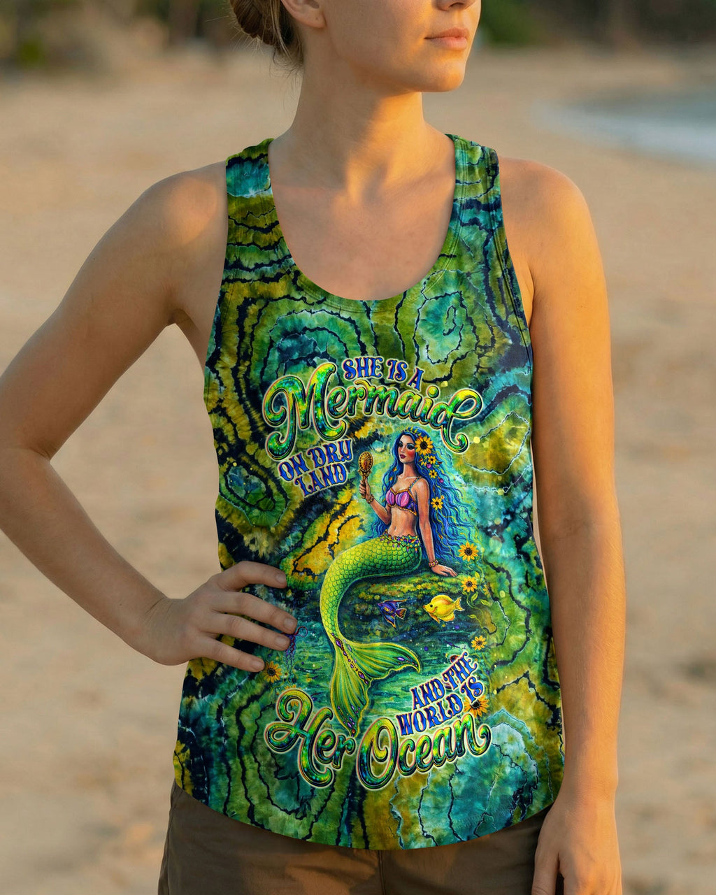 SHE IS A MERMAID SWIRL ALL OVER PRINT  - TLNT0904262